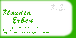 klaudia erben business card